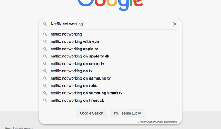 Google Netflix not Working